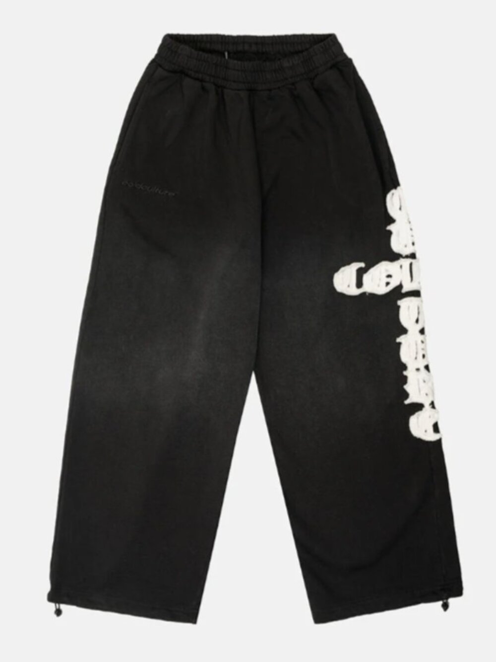 Cold Culture Crossed Sweatpants in Black & White Cotton - Size Large - NWT RARE